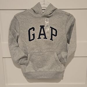 GAP Kids Heather Gray Logo Hoodie